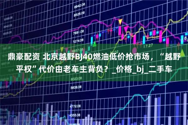 鼎豪配资 北京越野BJ40燃油低价抢市场,“越野平权”代价由老车主背负?_价格_bj_二手车